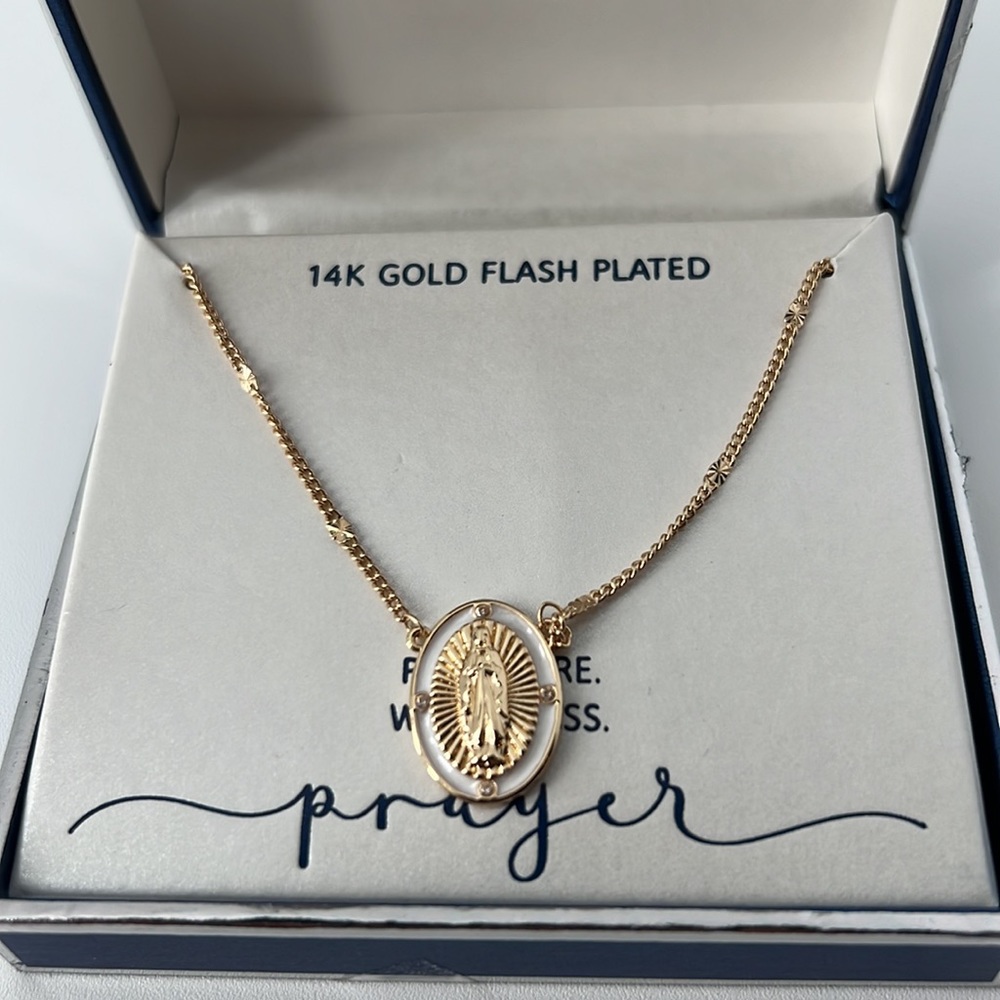 NWT GRATITUDE & GRACE 14K GOLD PLATED PENDANT NECKLACE
